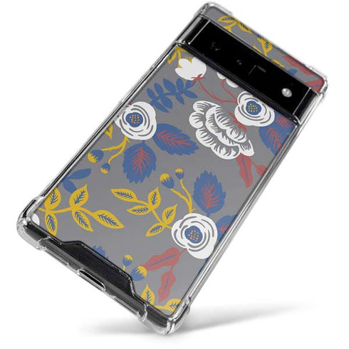 Autumn Grey Floral Google Pixel 6 Clear Case